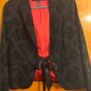 Chic Black and Red Women's Blazer